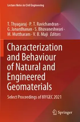 Thyagaraj / Ravichandran / Janardhanan |  Characterization and Behaviour of Natural and Engineered Geomaterials | Buch |  Sack Fachmedien