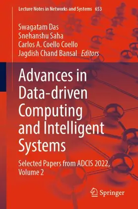 Das / Bansal / Saha |  Advances in Data-driven Computing and Intelligent Systems | Buch |  Sack Fachmedien