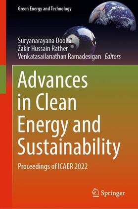 Doolla / Ramadesigan / Rather |  Advances in Clean Energy and Sustainability | Buch |  Sack Fachmedien