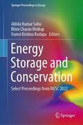Sahu / Kudapa / Meikap |  Energy Storage and Conservation | Buch |  Sack Fachmedien
