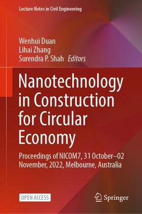 Duan / Shah / Zhang |  Nanotechnology in Construction for Circular Economy | Buch |  Sack Fachmedien