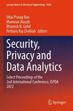 Rao / Alazab / Gohil |  Security, Privacy and Data Analytics | Buch |  Sack Fachmedien