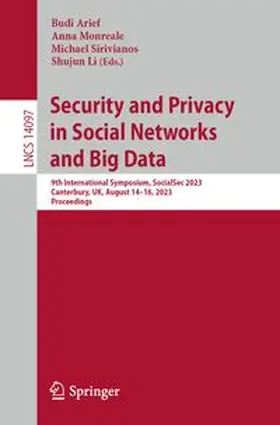 Arief / Monreale / Sirivianos | Security and Privacy in Social Networks and Big Data | E-Book | www.sack.de