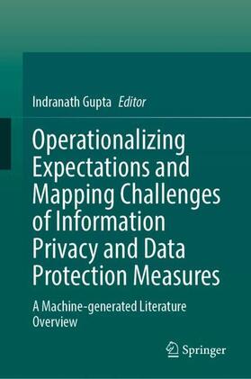 Gupta |  Operationalizing Expectations and Mapping Challenges of Information Privacy and Data Protection Measures | Buch |  Sack Fachmedien