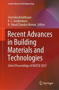 Kolathayar / Sreekeshava / Vinod Chandra Menon |  Recent Advances in Building Materials and Technologies | Buch |  Sack Fachmedien