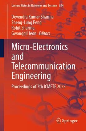 Sharma / Peng / Jeon | Micro-Electronics and Telecommunication Engineering | Buch | 978-981-9995-61-5 | sack.de