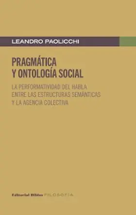 Paolicchi |  Pragmática y ontología social | eBook | Sack Fachmedien