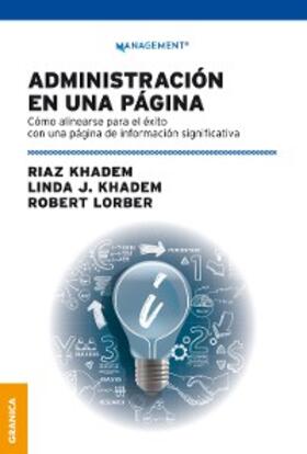 Khadem / Lorber |  Administración en una página | eBook | Sack Fachmedien