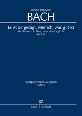 Bach / Wissemann-Garbe |  Es ist dir gesagt, Mensch, was gut ist (Klavierauszug) | Buch |  Sack Fachmedien