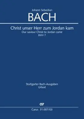 Bach / Kubik |  Christ unser Herr zum Jordan kam (Klavierauszug) | Buch |  Sack Fachmedien