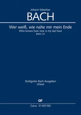Bach / Grischkat |  Wer weiß, wie nahe mir mein Ende (Klavierauszug) | Buch |  Sack Fachmedien