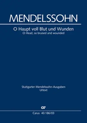Mendelssohn Bartholdy |  O Haupt voll Blut und Wunden (klavierauszug) | Buch |  Sack Fachmedien