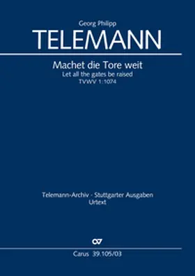 Telemann |  Machet die Tore weit (Klavierauszug) | Buch |  Sack Fachmedien