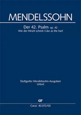 Mendelssohn Bartholdy |  Wie der Hirsch schreit / Like as the hart | Buch |  Sack Fachmedien