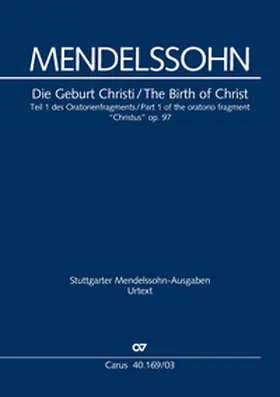 Mendelssohn Bartholdy |  Die Geburt Christi (Klavierauszug) | Buch |  Sack Fachmedien
