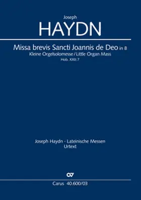 Haydn |  Missa brevis Sti. Joannis de Deo (Kleine Orgelsolomesse) | Buch |  Sack Fachmedien