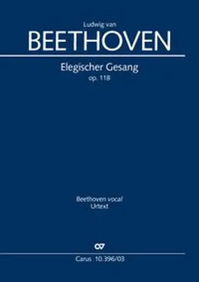 Beethoven / Wolf |  Elegischer Gesang (Klavierauszug) | Buch |  Sack Fachmedien
