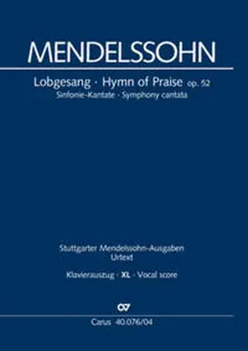 Mendelssohn Bartholdy |  Lobgesang (Klavierauszug XL) | Buch |  Sack Fachmedien