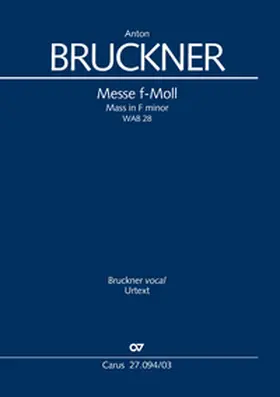 Bruckner |  Messe in f-Moll (Klavierauszug) | Buch |  Sack Fachmedien