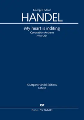 Händel / Schab |  My heart is inditing. Coronation Anthem IV (Klavierauszug) | Buch |  Sack Fachmedien