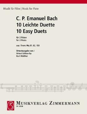 Bach |  10 leichte Duette. Musik für Flöte | Buch |  Sack Fachmedien