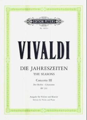 Vivaldi / Kolneder |  Die Jahreszeiten: Konzert für Violine, Streicher und Basso continuo F-dur op. 8 Nr. 3 RV 293 "Der Herbst" | Buch |  Sack Fachmedien
