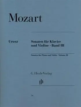 Seiffert |  Wolfgang Amadeus Mozart - Violinsonaten, Band III | Buch |  Sack Fachmedien