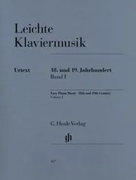  Leichte Klaviermusik des 18. und 19. Jahrhunderts - Band I | Buch |  Sack Fachmedien