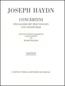Walter |  Joseph Haydn - Concertini für Klavier (Cembalo) mit zwei Violinen und Violoncello | Buch |  Sack Fachmedien