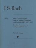 Bach / Heinemann |  Drei Gambensonaten. Viola da gamba (Violoncello) und Cembalo BWV 1027-1029 | Buch |  Sack Fachmedien