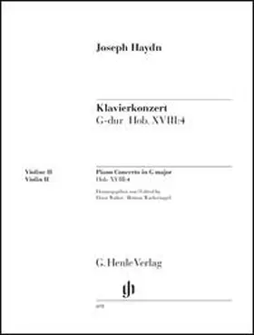 Walter / Wackernagel |  Joseph Haydn - Klavierkonzert (Cembalo) G-dur Hob. XVIII:4 | Buch |  Sack Fachmedien