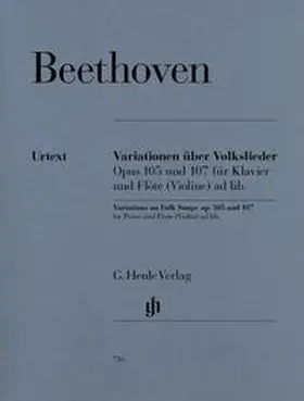 Beethoven / Raab |  Variationen über Volkslieder für Klavier und Flöte (Violine) ad lib. op. 105 und 107 | Buch |  Sack Fachmedien