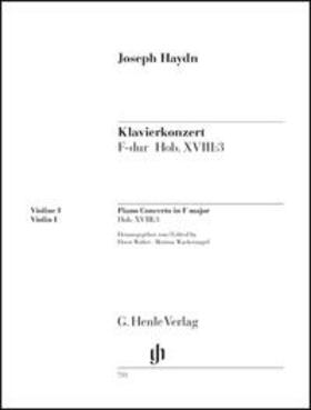 Haydn / Wackernagel / Walter | Konzert für Klavier (Cembalo) und Orchester F-dur Hob. XVIII:3. Einzelstimme Violine I | Buch | 979-020180733-1 | sack.de