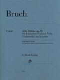 Bruch / Oppermann |  Bruch, Max - Acht Stücke op. 83 für Klarinette (Violine), Viola (Violoncello) und Klavier | Buch |  Sack Fachmedien