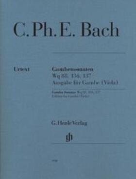 Bach / Enßlin / Heinemann | Gambensonaten Wq 88, 136, 137 | Buch | 979-020180990-8 | sack.de