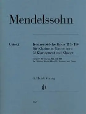 Mendelssohn Bartholdy / Heidlberger |  Konzertstücke op. 113 und 114 für Klarinette, Basetthorn (2 Klarinetten) und Klavier | Buch |  Sack Fachmedien
