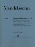 Mendelssohn Bartholdy / Heidlberger |  Konzertstücke op. 113 und 114 für Klarinette, Basetthorn (2 Klarinetten) und Klavier | Buch |  Sack Fachmedien