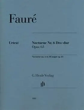 Fauré / Loy |  Nocturne Nr. 6 Des-dur Opus 63, Urtext | Buch |  Sack Fachmedien