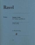 Ravel / Krämer |  Sonate G-dur | Buch |  Sack Fachmedien