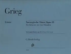 Grieg / Heinemann / Steen-Nøkleberg |  Norwegische Tänze Opus 35 für Klavier zu vier Händen, Urtext | Buch |  Sack Fachmedien