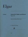 Elgar / Marshall-Luck |  Sonate für Violine und Klavier op. 82 | Buch |  Sack Fachmedien
