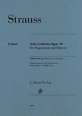  Richard Strauss - Acht Gedichte op. 10 | Buch |  Sack Fachmedien