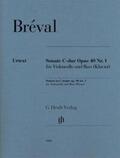 Umbreit |  Bréval, J: Sonata C major op. 40 no. 1 for Violoncello | Buch |  Sack Fachmedien