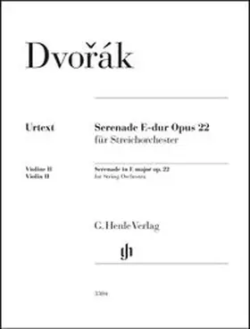  Antonín Dvorák - Serenade E-dur op. 22 für Streichorchester | Buch |  Sack Fachmedien