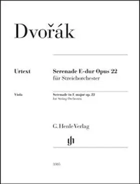 Antonín Dvorák - Serenade E-dur op. 22 für Streichorchester | Buch |  Sack Fachmedien