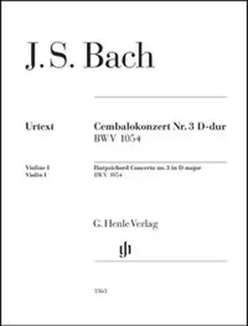  Johann Sebastian Bach - Cembalokonzert Nr. 3 D-dur BWV 1054 | Buch |  Sack Fachmedien