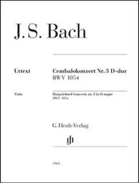  Johann Sebastian Bach - Cembalokonzert Nr. 3 D-dur BWV 1054 | Buch |  Sack Fachmedien