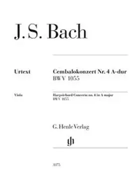  Bach: Harpsichord Concerto No. 4 in a Major Bwv 1055 Viola Part | Buch |  Sack Fachmedien