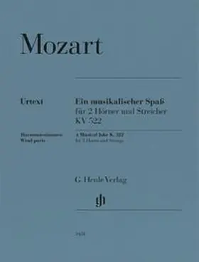  Wolfgang Amadeus Mozart - Ein musikalischer Spaß KV 522 für 2 Hörner in F und Streicher | Buch |  Sack Fachmedien
