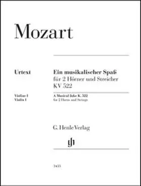  Wolfgang Amadeus Mozart - Ein musikalischer Spaß KV 522 für 2 Hörner in F und Streicher | Buch |  Sack Fachmedien